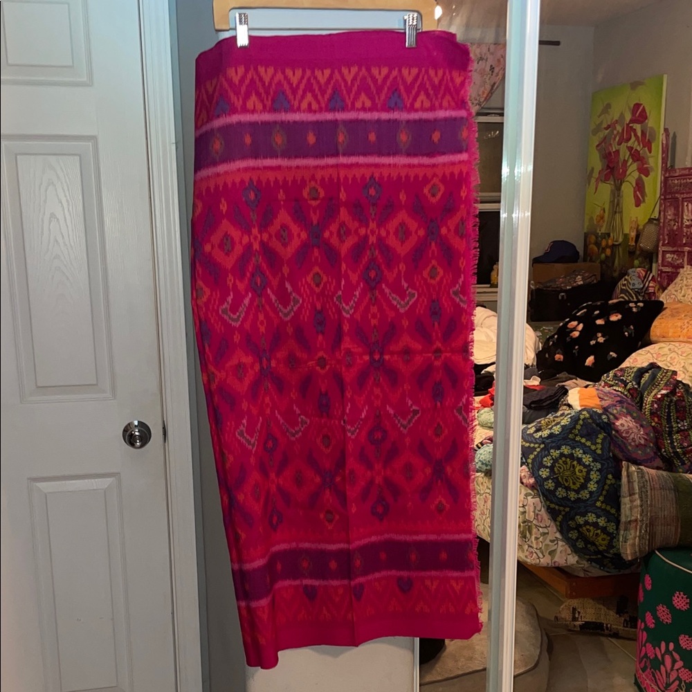 Bohemian Pink Batik Patterned Sarong